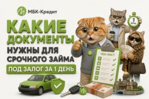 Какие документы нужны для срочного займа под залог за 1 день: чек-лист