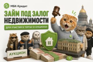 Срочный займ под залог недвижимости для участия в торгах и аукционах