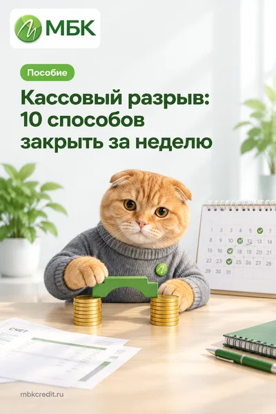 Обложка: Кассовый разрыв: 10 способов закрыть за неделю