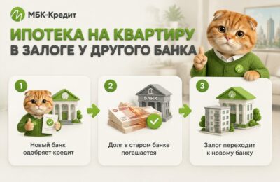 Схема: новый банк одобряет кредит, долг в старом банке гасится, залог переходит к новому банку