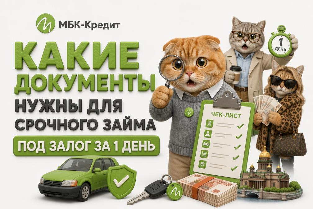 Какие документы нужны для срочного займа под залог за 1 день: чек-лист