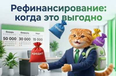 Кот меняет четыре кредита на один платёж — рефинансирование