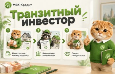 Схема: транзитный инвестор гасит ипотеку продавца, банк снимает обременение, сделка с покупателем