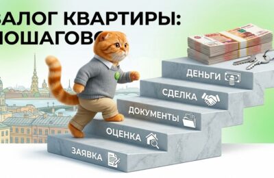 Пять шагов сделки залога квартиры: заявка, оценка, документы, сделка, деньги